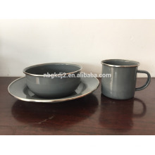 émail extérieur camping tasse en acier au carbone émail plaque / bol / tasse